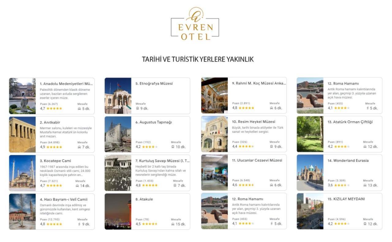 Ankara Otel Evren Exterior photo